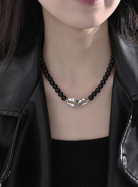 PUNCHLINE黑色珍珠项链高级感