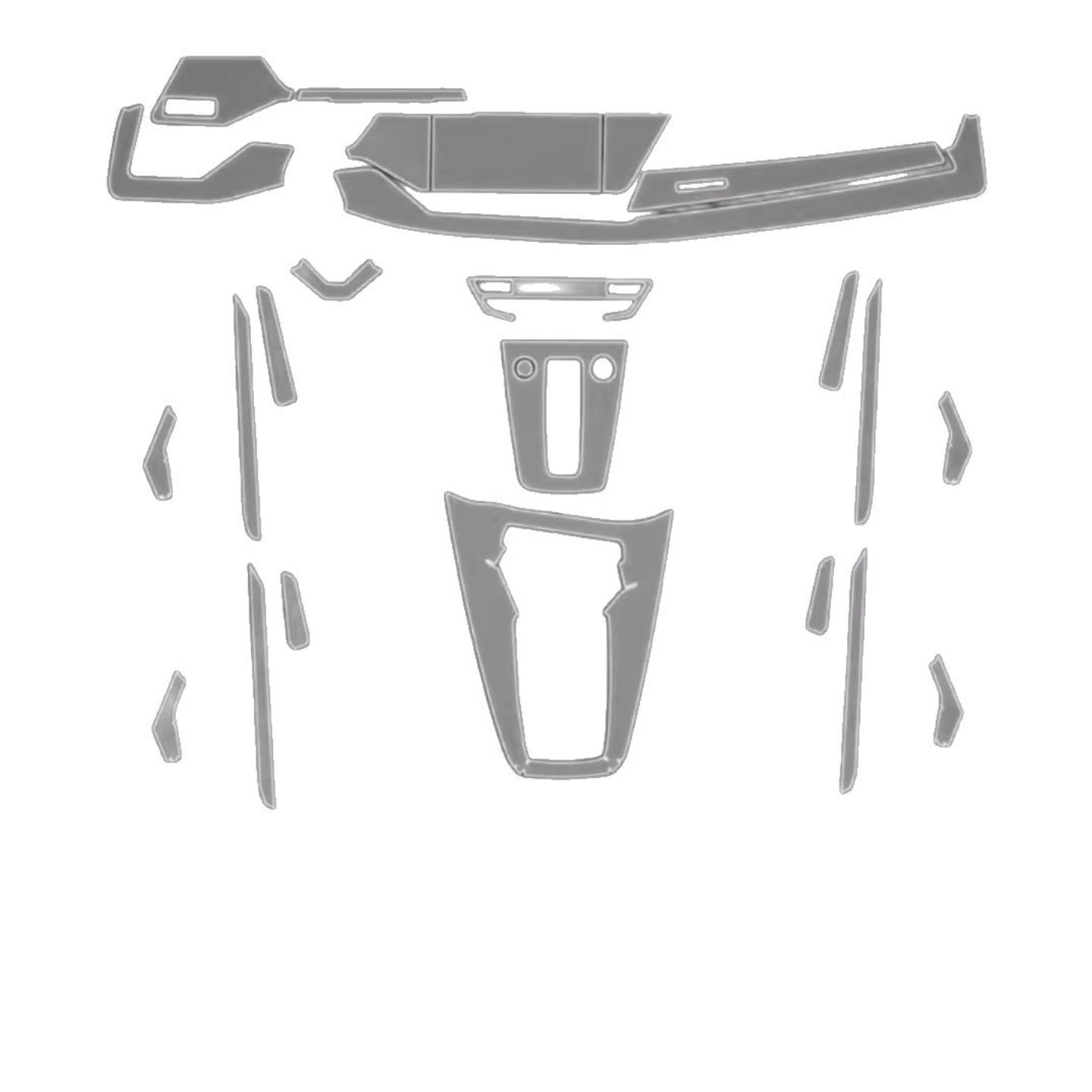 适用21-25款奥迪A3内饰膜中控排挡导航屏仪表盘车内贴膜TPU保护膜 - 图3