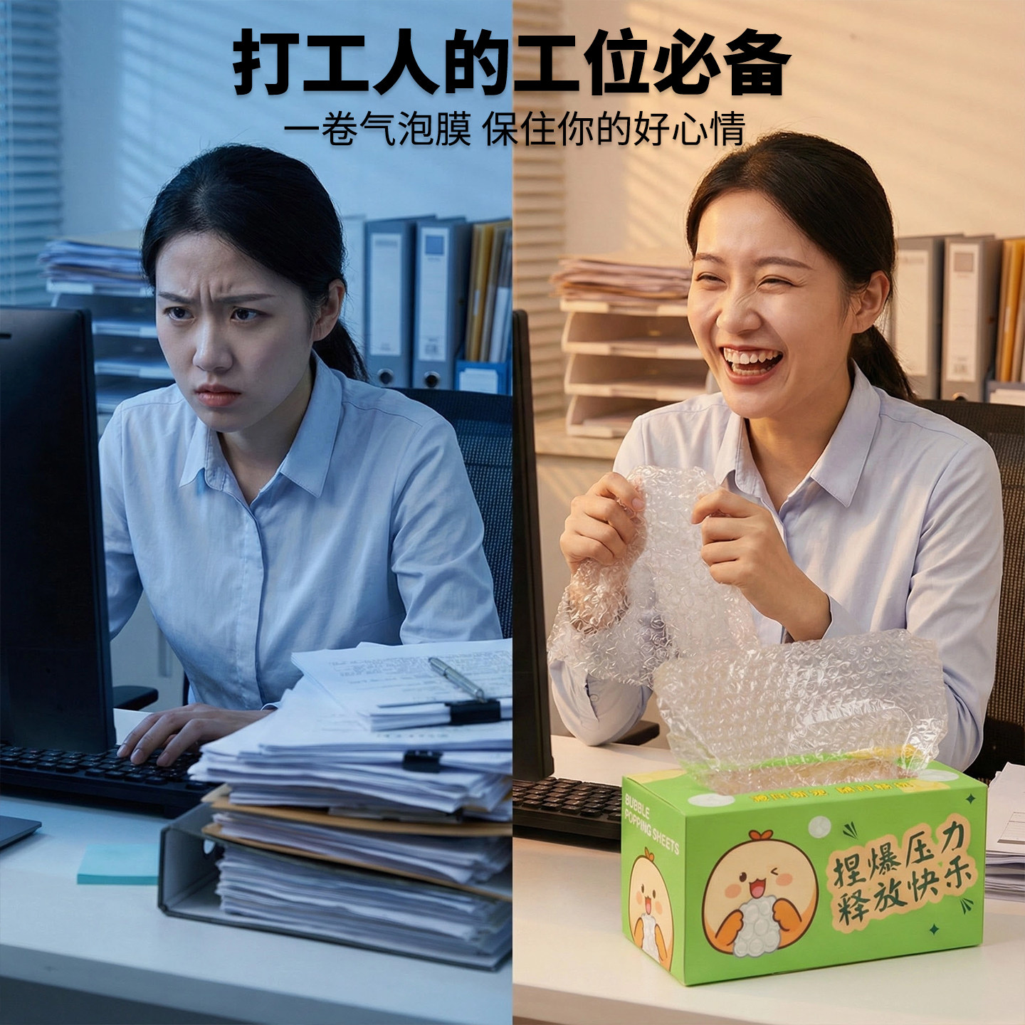 解压气泡膜泡泡膜抽纸盒装捏捏乐减压神器工作办公焦虑发泄玩具,淘宝优惠券,粉丝福利购,淘宝优惠卷