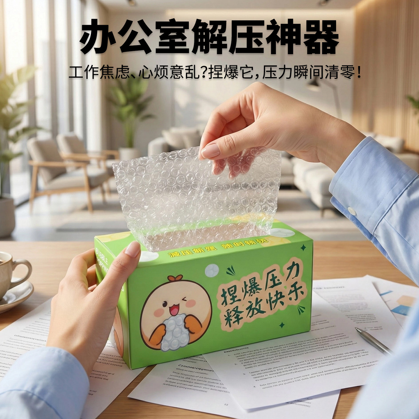 解压气泡膜泡泡膜抽纸盒装捏捏乐减压神器工作办公焦虑发泄玩具,淘宝优惠券,粉丝福利购,淘宝优惠卷