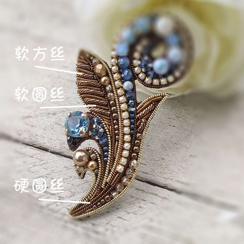 进口金属印度丝圆硬丝极细弹簧线轮廓法式刺绣手工diy饰品材料 - 图2