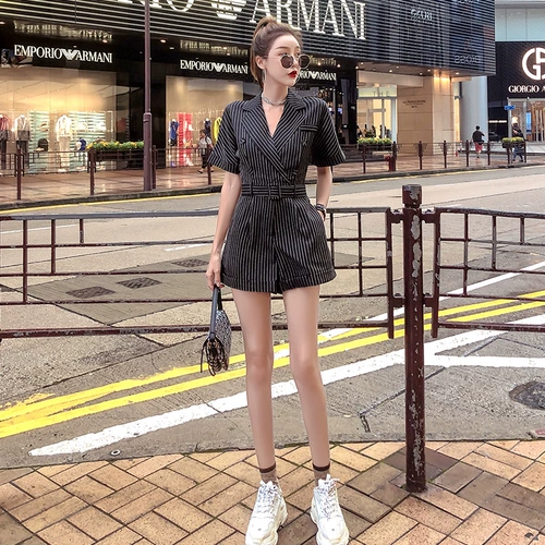 Приталенный комплект, пиджак классического кроя, комбинезон, шорты, летние тонкие штаны, высокая талия, по фигуре, подходит для подростков, коллекция 2022