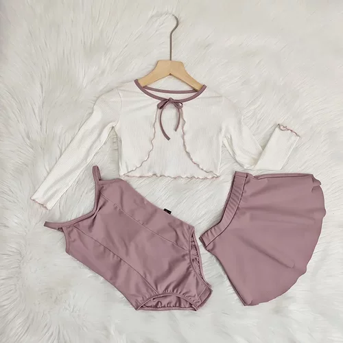 儿童舞蹈服外套夏季小披肩女童吊带练功服芭蕾中国跳舞外搭体操服 - 图0