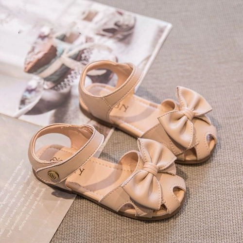 Летние сандалии, модные детские туфли с бантиком для принцессы, обувь, сезон 2021, мягкая подошва