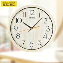 SEIKO Japan Seiko clock 12 inch clock day style brief silent sweep seconds Living room Nordic wood grain hanging clock