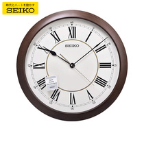 SEIKO Japan Seiko 16 inch hanging clock Living room Atmospheric quartz Clock Rome scale Eurostyle mute round clock