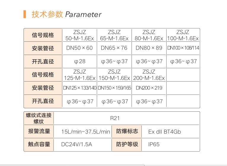 ZSJZ 50-M-116Ex 防爆马鞍式水流指示器  带防爆证 带检测报告 - 图1