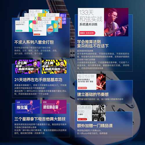 初级基础电吉他入门必修课在线视频Niko小烨 哎呀音乐 - 图1