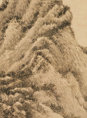 元代名家王蒙夏日山居图临摹画稿