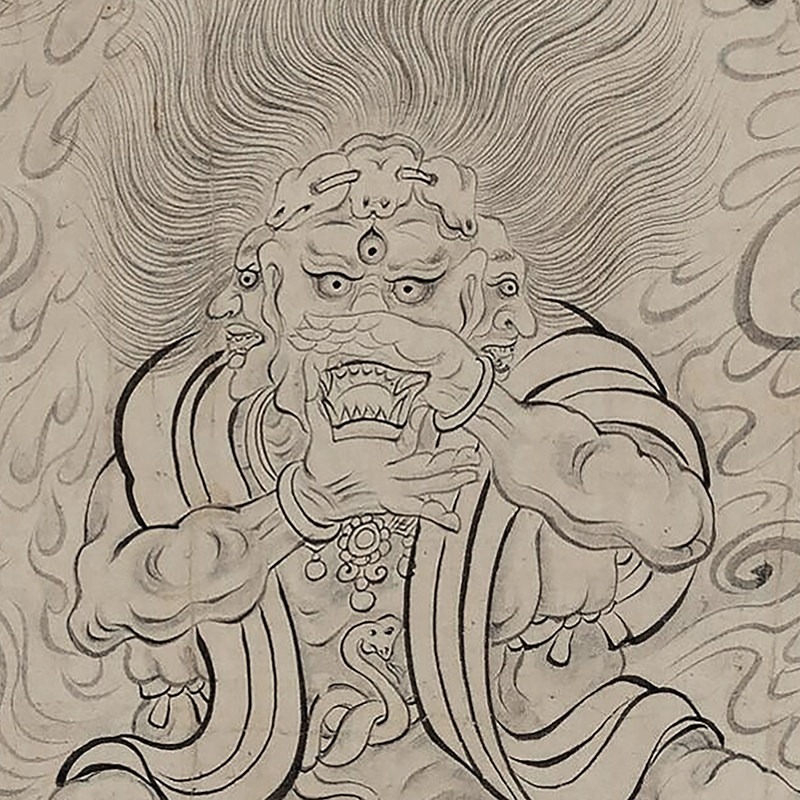 唐代吴道送子天王图微喷打印古代名画线描人物临摹底稿画稿复制画,淘宝优惠券,粉丝福利购,淘宝优惠卷