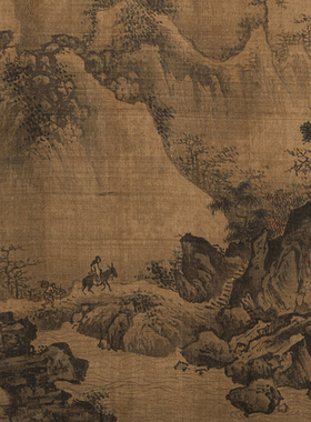李唐四季山水图高清临摹画稿