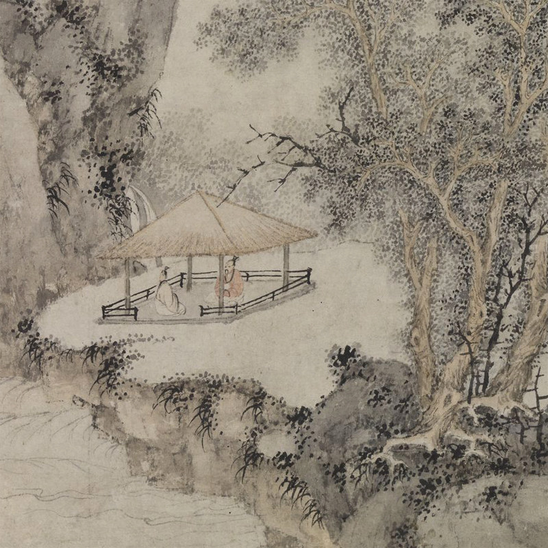 明代文徵明溪亭客画图微喷打印临摹画稿底稿复制古代名画画心,淘宝优惠券,粉丝福利购,淘宝优惠卷