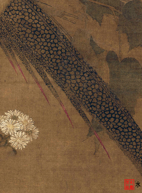 北宋 赵佶《芙蓉锦鸡图》真迹复印宋代名画高清微喷临摹画稿画心