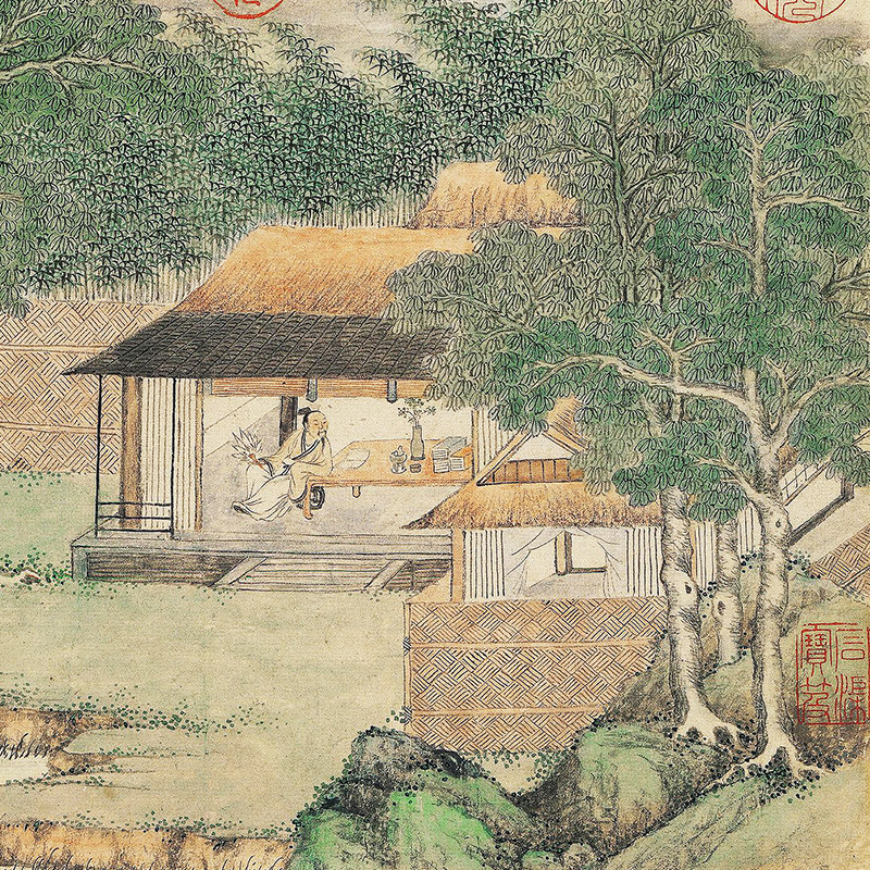 清上睿携琴访友图国画山水宣纸丝绢微喷复制古代名画艺术微喷装饰,淘宝优惠券,粉丝福利购,淘宝优惠卷