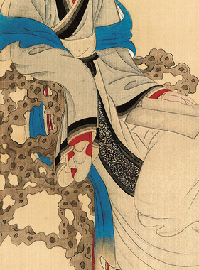 清代改琦 元机诗意图 高清微喷复制仿古画人物临摹画稿画心范本