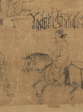 北宋李公麟孝经图打印复制宋元仿古画人物临摹画稿学习底稿画心