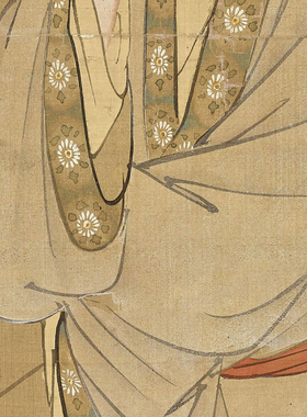 高清微喷张纪人面桃花图临摹画稿
