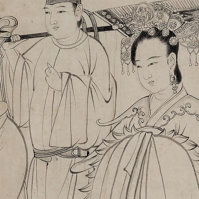 唐代吴道送子天王图微喷打印古代名画线描人物临摹底稿画稿复制画,淘宝优惠券,粉丝福利购,淘宝优惠卷