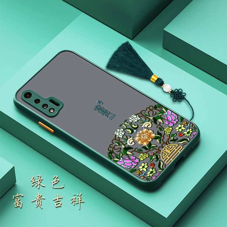 适用于华为nova6手机壳nove6se保护硅胶套5g版全包摄像镜头中国风es防摔novo磨砂硬壳4G女nowa潮N6外壳note红 - 图1