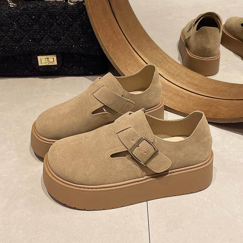 春秋全包勃肯鞋女2026新款厚底松糕百搭增高一脚蹬乐福单鞋0113z,淘宝优惠券,粉丝福利购,淘宝优惠卷