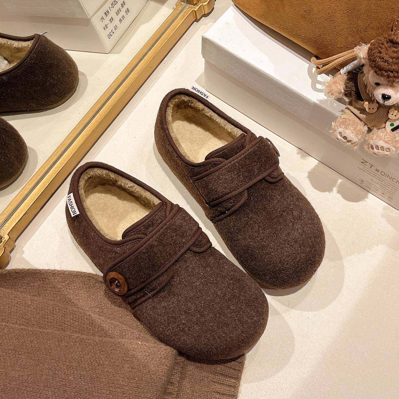 春秋厚底灰色加绒豆豆勃肯鞋女毛毛鞋2026新款鞋子保暖乐福0113z,淘宝优惠券,粉丝福利购,淘宝优惠卷