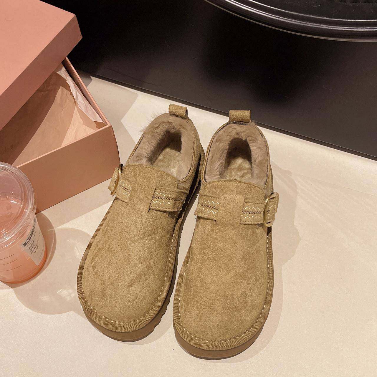 春秋皮带扣厚底加绒全包勃肯鞋女2026新款低帮靴博肯毛毛鞋0113z,淘宝优惠券,粉丝福利购,淘宝优惠卷