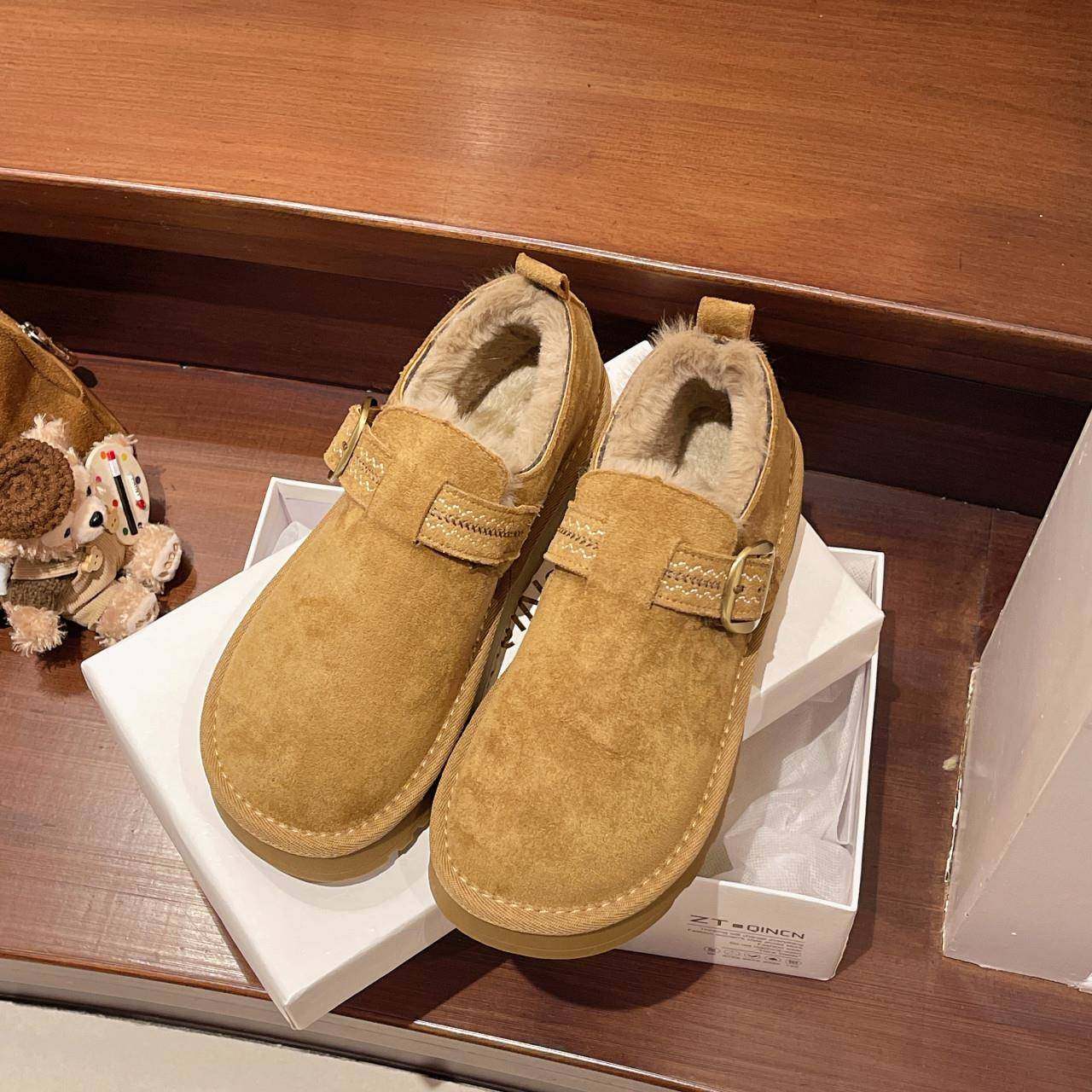 春秋皮带扣厚底加绒全包勃肯鞋女2026新款低帮靴博肯毛毛鞋0113z,淘宝优惠券,粉丝福利购,淘宝优惠卷