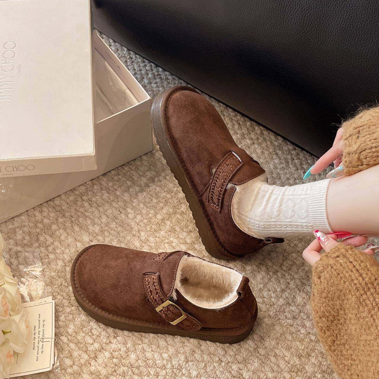 勃肯鞋女款2026春秋季新款加绒加厚懒人平底一脚蹬博肯豆豆0122w,淘宝优惠券,粉丝福利购,淘宝优惠卷