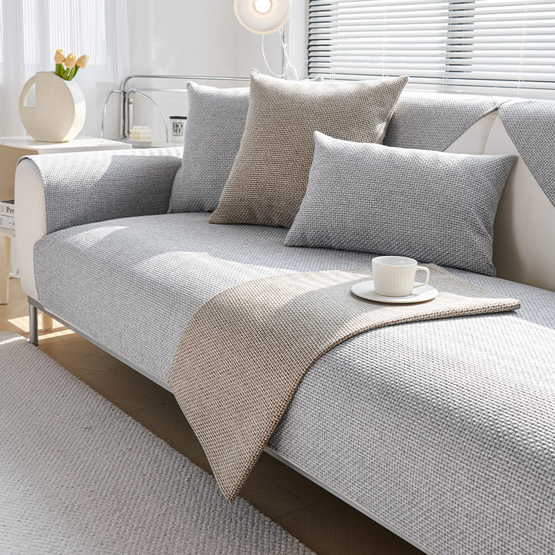 高档仿亚麻沙发垫简约灰色沙发盖布防滑坐垫防滑仿棉麻套罩巾订做,淘宝优惠券,粉丝福利购,淘宝优惠卷