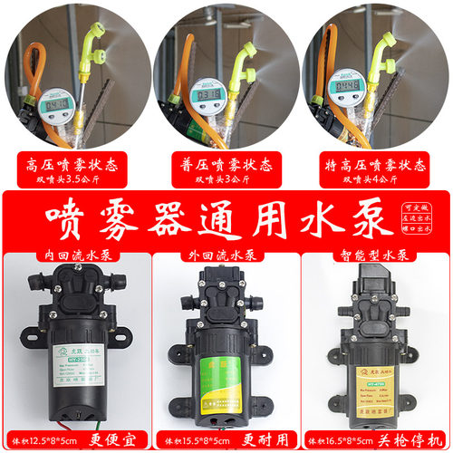 虎跃电动喷雾器水泵高压12V农用专用电机增压隔膜泵马达配件大全 - 图1