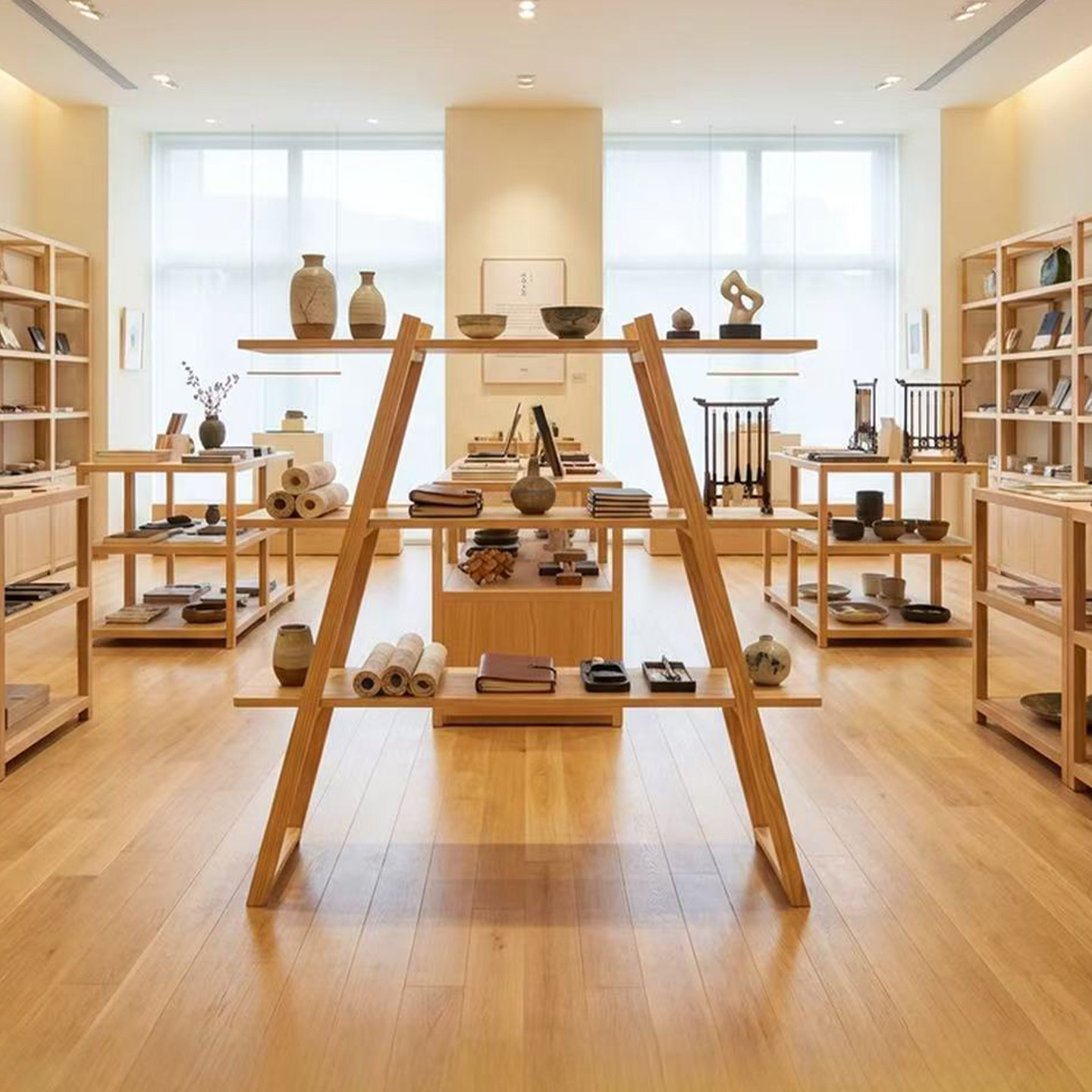 摆件展示台实木多层展览架商用展示服装店艺术品展示陈列架摆台,淘宝优惠券,粉丝福利购,淘宝优惠卷