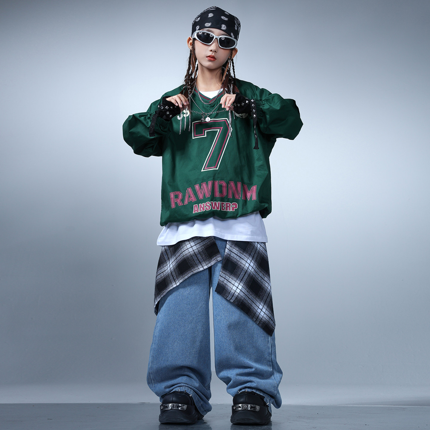 儿童美式潮牌街舞演出服少儿帅气架子鼓表演服女童嘻哈爵士舞服装,淘宝优惠券,粉丝福利购,淘宝优惠卷