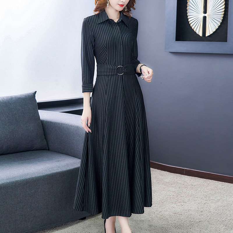 贵夫人高端洋气质减龄秋季连衣裙 赛娅奴大码女装