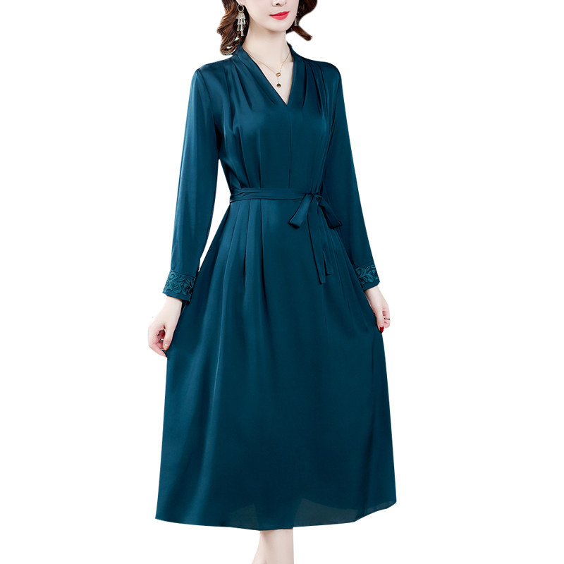 贵夫人长袖2020新款大码女装连衣裙 赛娅奴大码女装