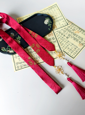 古风汉服流苏小团花元素发带