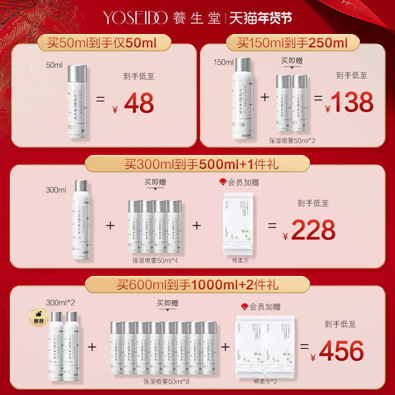 养生堂桦树汁补水保湿喷雾精华水女护肤修护舒缓敏感肌可用爽肤水