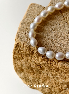 镜面光温柔珍珠手链天然淡水珍珠气质珍珠手链送妈妈闺蜜女生礼物