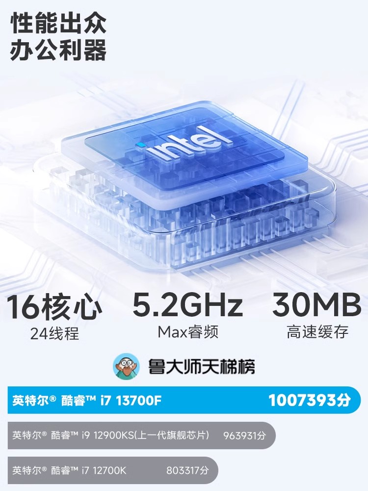 攀升i7 10700F/12700/13700办公家用设计主机全套非二手台式电脑 - 图3