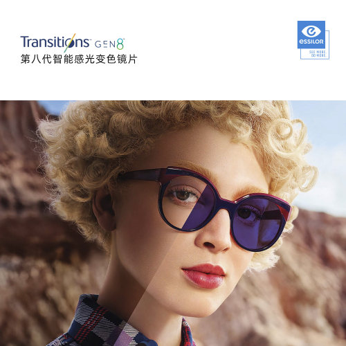 Essilor依视路全视线8第八代智能感光变色眼镜片配近视墨镜太阳镜 - 图2