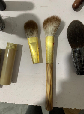 慕姿澜定  黄狼扫帚刷扁舌 点彩腮红定妆刷修容刷 沧州化妆刷