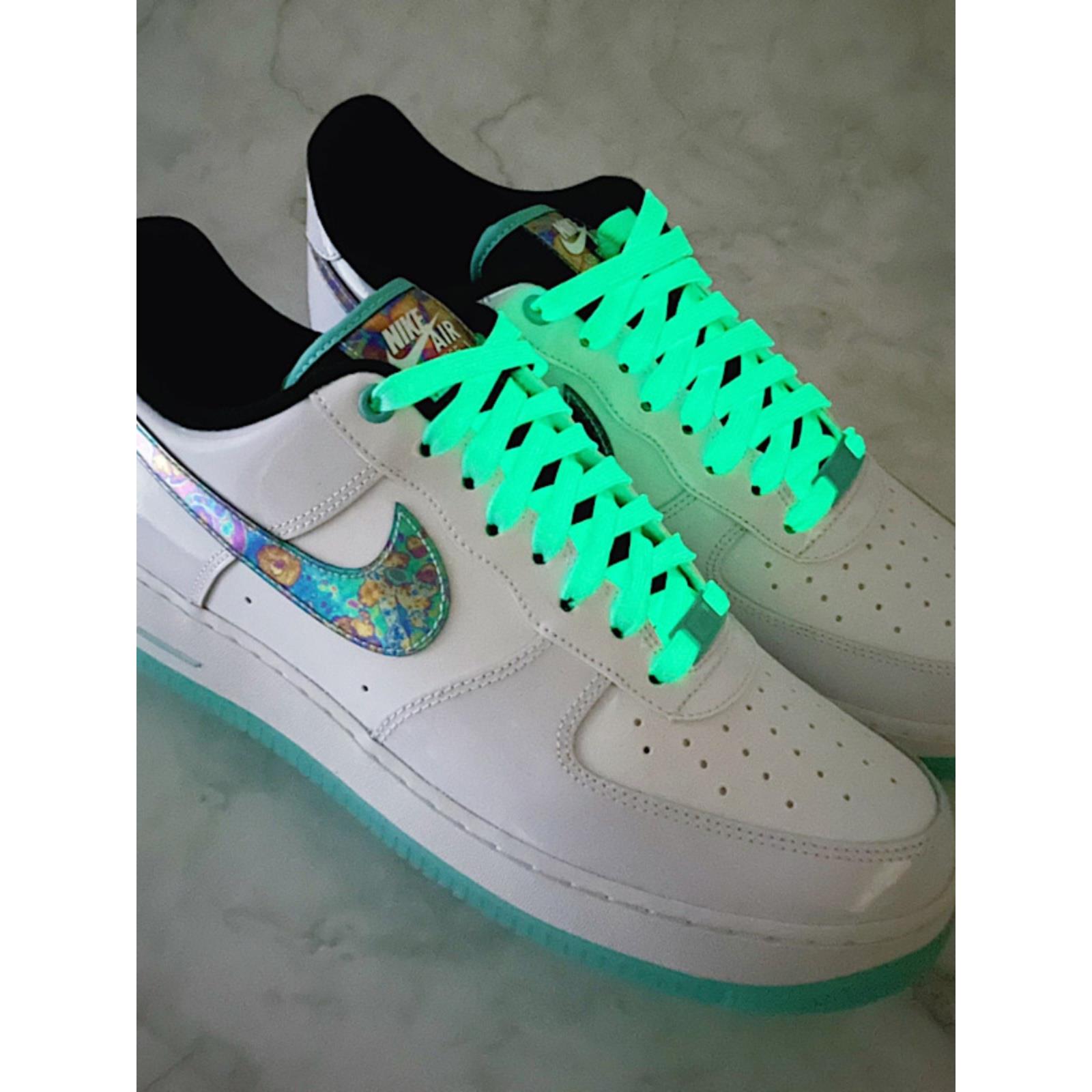 适配AJ1AF1空军一号电玩像素夜光荧光CMFY鞋带绳男 - 图2