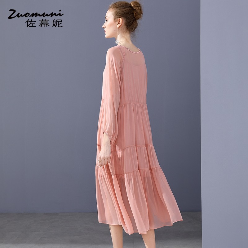 佐幕妮宽松桑蚕丝春夏中长款连衣裙 佐幕妮连衣裙