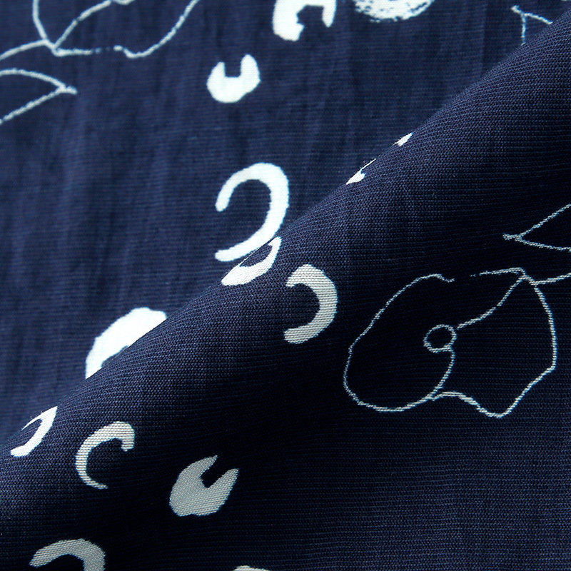 佐幕妮蓝色印花收腰衬衣裙女2020 佐幕妮连衣裙