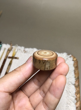 手工老料梅鹿竹面包圈 文玩斑竹手串配饰面包墩子 梅鹿竹佛珠竹圈