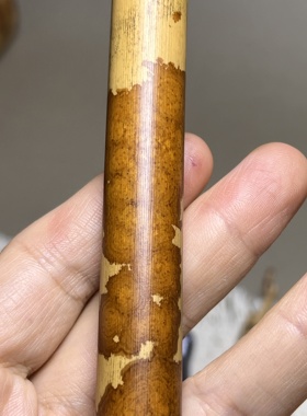 1.6福建红湘妃竹扇骨料 藏品红香妃扇料香筒料标本红湘妃竹香筒料