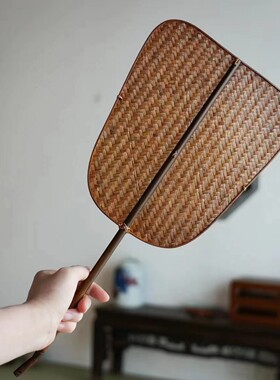 手工竹编扇夏季纳凉蒲扇竹扇子老式编织扇中式复古腰扇团扇手摇扇