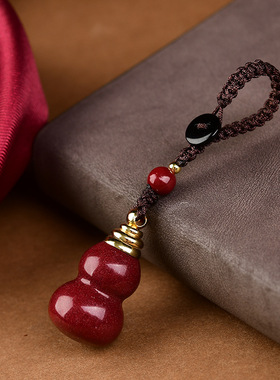 速效救心丸吊坠葫芦吊坠可打开空心瓶子项链钥匙扣葫芦手机挂件