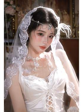 头饰婚纱万圣节穿搭白哥特风