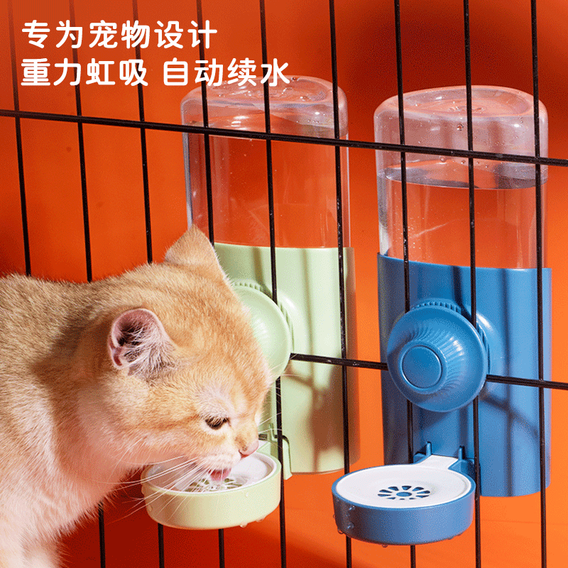 猫咪挂式自动喝水器狗狗饮水机猫水碗猫笼子悬挂式饮水器宠物水壶 - 图1