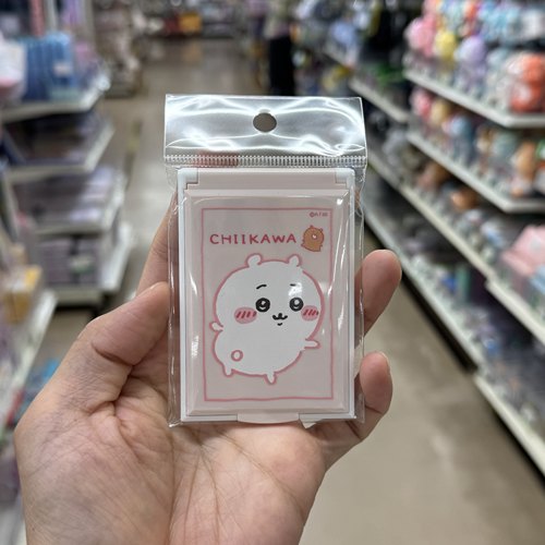 日本采购正版chiikawa便携式镜子翻盖镜美妆镜吉伊卡哇乌萨奇 - 图1